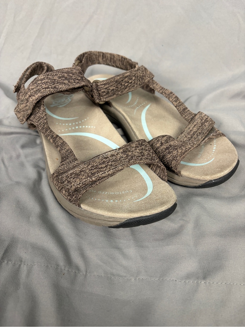Abeo Gabi Sandals Brown Women’s Size 10 B.I.O.system Support Footbed GW0353
